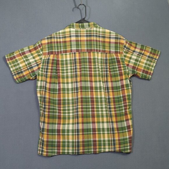 Chaps Ralph Lauren Vtg Shirt Men's L Multicolor Paid Loop Collar Short Sleeve - Picture 7 of 8